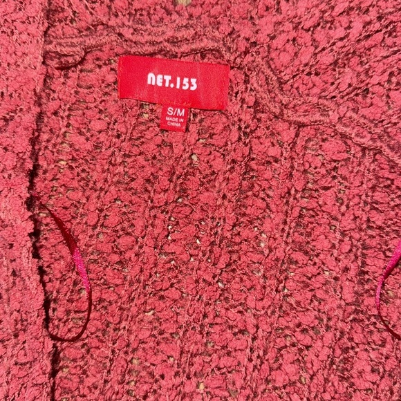 NET.153 Red Knit Sweater by - Picture 3 of 5